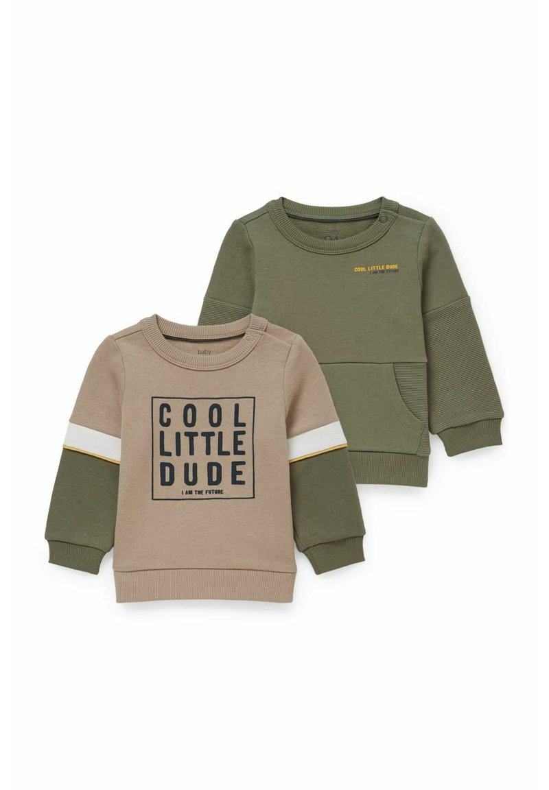 C&A 2ER PACK MULTIPACK Sweatshirt beige/tan Zalando.de