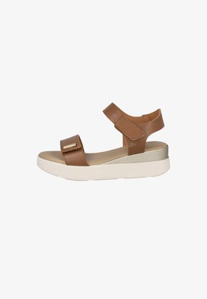 Oh! My Sandals, SANDALIAS PLANAS PLATAFORMA Y CIERRE ADHESIVO - Sandalias de cuña - camel
