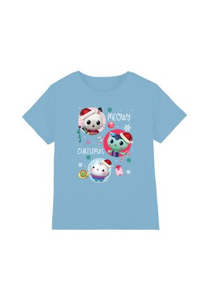 Universal Studios, UNIVERSAL/GABBY'S DOLLHOUSE MEOWY CHRISTMAY UNISEX - Print T-shirt - light blue