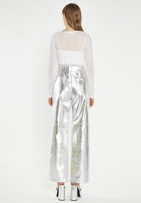 Glamorous LONG SLEEVE - Body - white rhinestone mesh