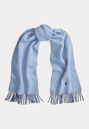 FRINGE-TRIM WOOL SCARF - Huivi - blue/navy