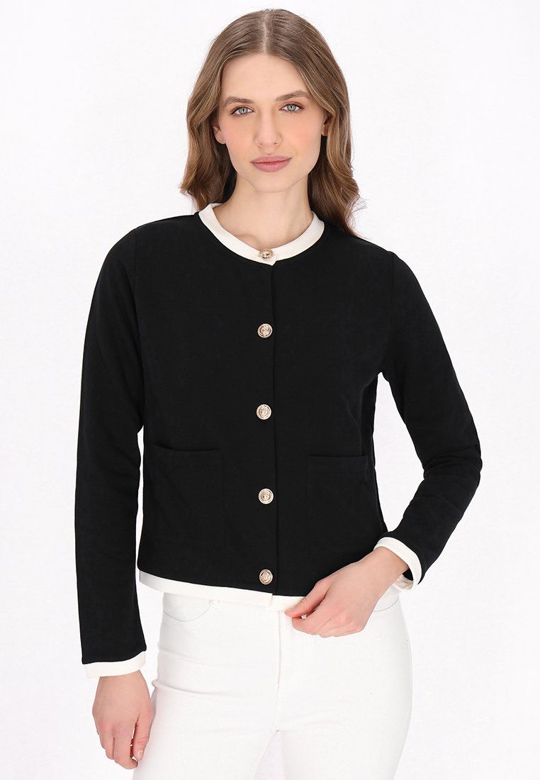 dreimaster Sweater met rits zwart dreimaster Sweater met rits zwart