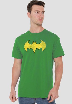 Cotton Soul, DC BATGIRL LOGO DISTRESSED - Print T-shirt - dark green