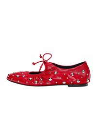 FLATS - Ballerina's met enkelbandjes - red