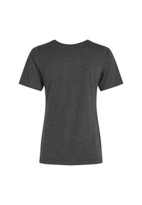 Korte mouwen, ronde hals t-shirt in donkergrijs. Gemaakt van zacht katoen, met een eenvoudig, klassiek ontwerp en een gladde textuur.