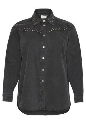 Kaffe Curve, KCLOULA - Τζιν μπουφάν - black washed denim