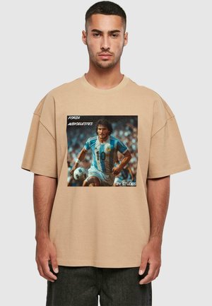ALBICELESTES TEE - Print T-shirt - unionbeige