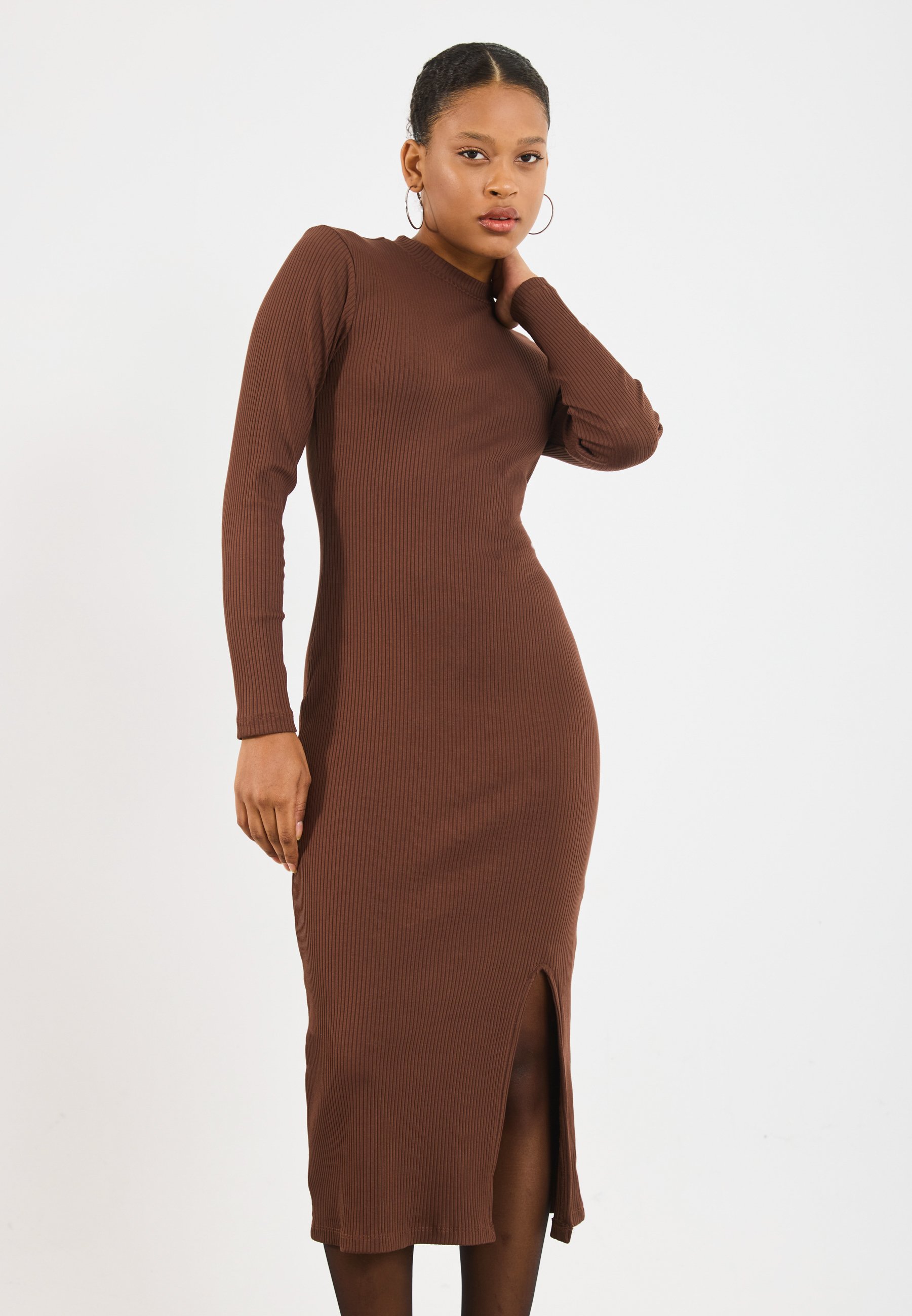 dark brown cotton dress Walnut Eyelet Cotton Midi Dress By Band of the Free XS