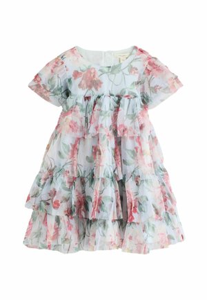 Laura Ashley REGULAR FIT - TIERED MESH DRESS - Vapaa-ajan mekko - blue floral
