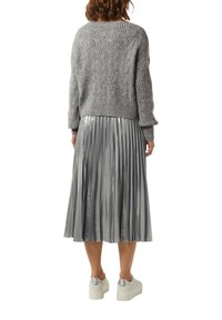 comma MIT ZOPFMUSTER - Strickpullover - graphit