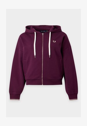 Fred Perry, HOODED - Sweat zippé - plum