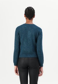 TOM TAILOR DENIM SOFT CREW NECK CARDIGAN - Kardiganas - dark sea petrol