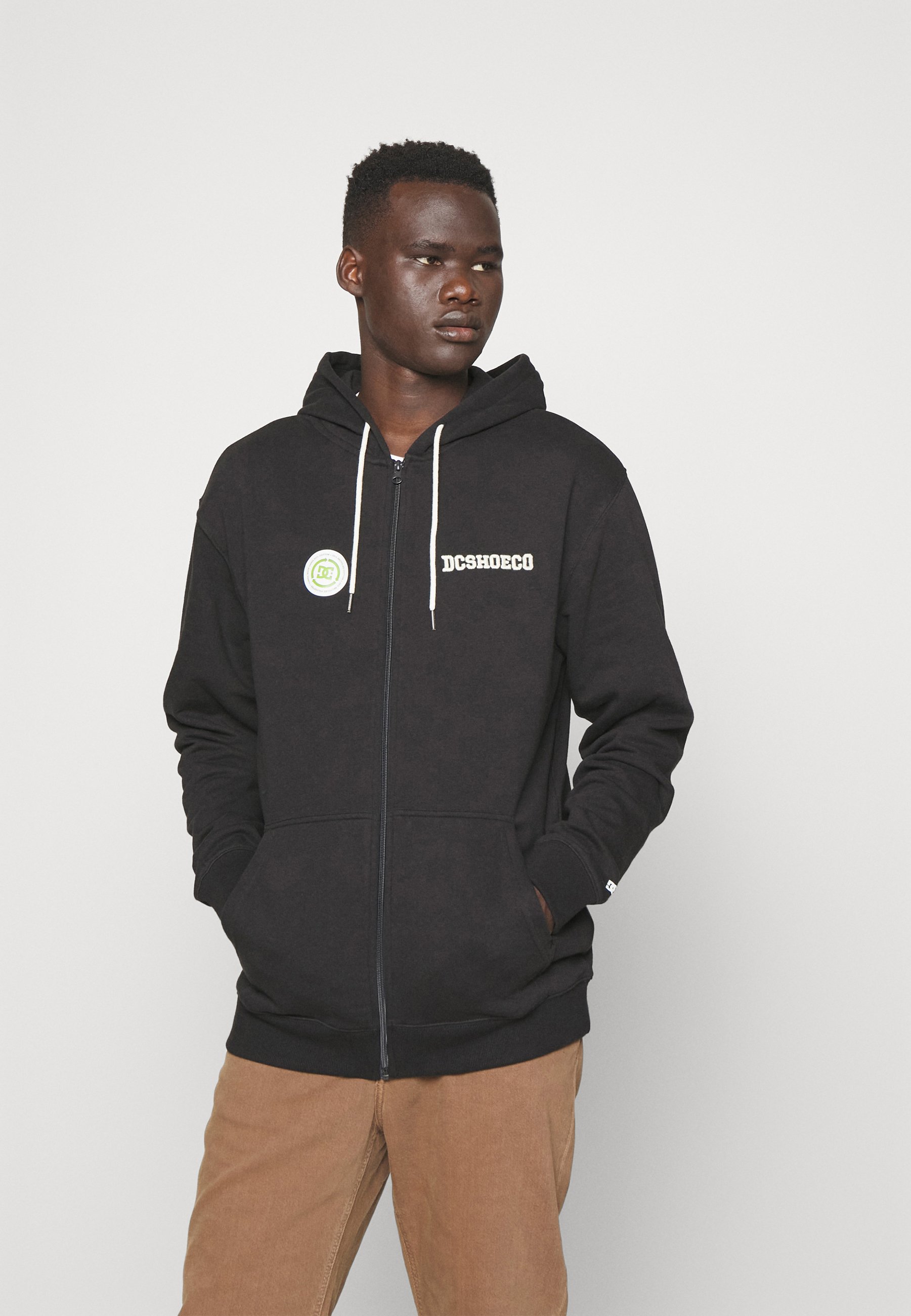 DC Shoes BASELINE - Zip-up sweatshirt - black - Zalando.co.uk