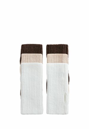 3 PACK - Mitones - oat chocolate brown/cream