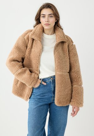 POCKET-DETAILED ZIPPERED - Veste polaire - light coffee