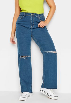 RIPPED - Straight leg jeans - mid blue