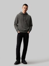 Calvin Klein Jeans WASHED MONOLOGO  - Kapucni - black