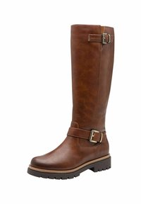 Marco Tozzi ELEGANTE - Bottes de cowboy / motard - cognac