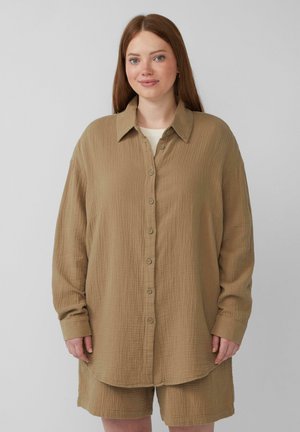 Button-down blouse - olivgrün