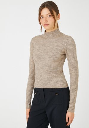 Koton Turtle Neck Sweater Ribbed Ruffle Detail Soft Touch, Suéter