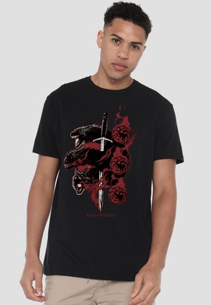 Warner Brothers, GAME OF THRONES TARGARYEN DRAGONS - Print T-shirt - black