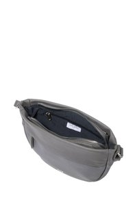Borsa a tracolla grigia con apertura a zip, tasca interna con zip e tracolla regolabile, con etichetta interna "Gerry Weber."