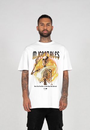 MÄNNER HELLRIDE  HEAVY  - Print T-shirt - white