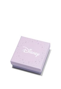 Boîte en carton violette avec une texture lisse, dotée d'un logo "Disney" blanc et d'accents d'étoiles dispersés sur le couvercle.