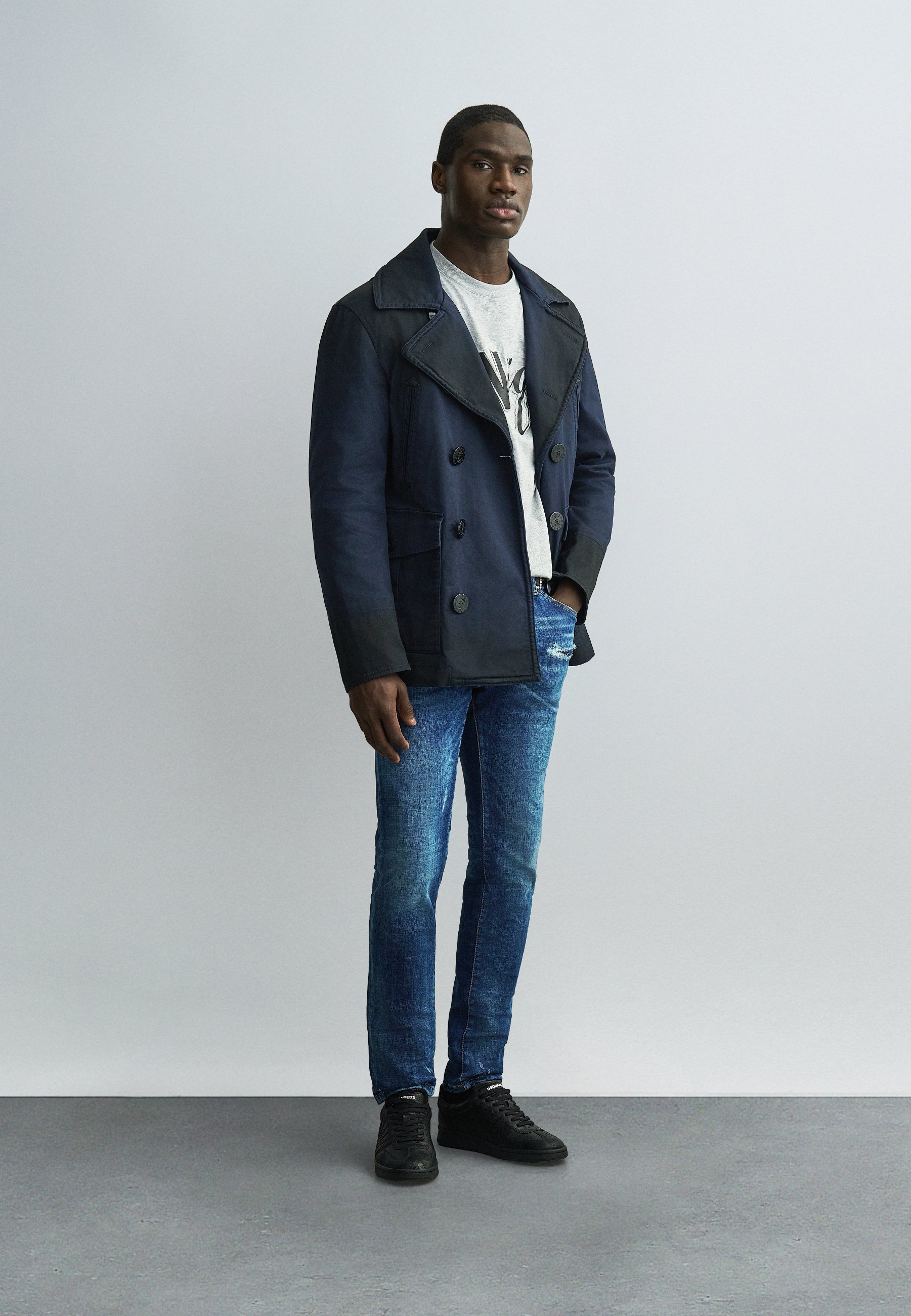 Dsquared2 SAILOR PEACOAT - Trenchcoat - blue - Zalando.ie