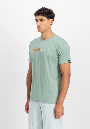 LABEL - T-shirt con stampa - frost green