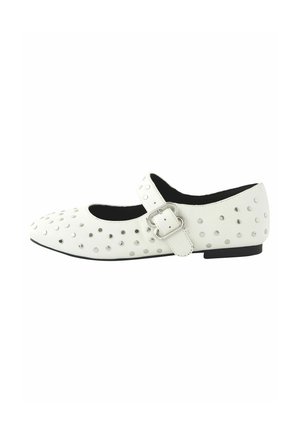 STUDDED MARY JANE - REGULAR FIT - Ballerinaskor med remmar - white