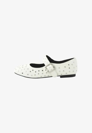 Next STUDDED MARY JANE - REGULAR FIT - Bokapántos balerina cipők - white