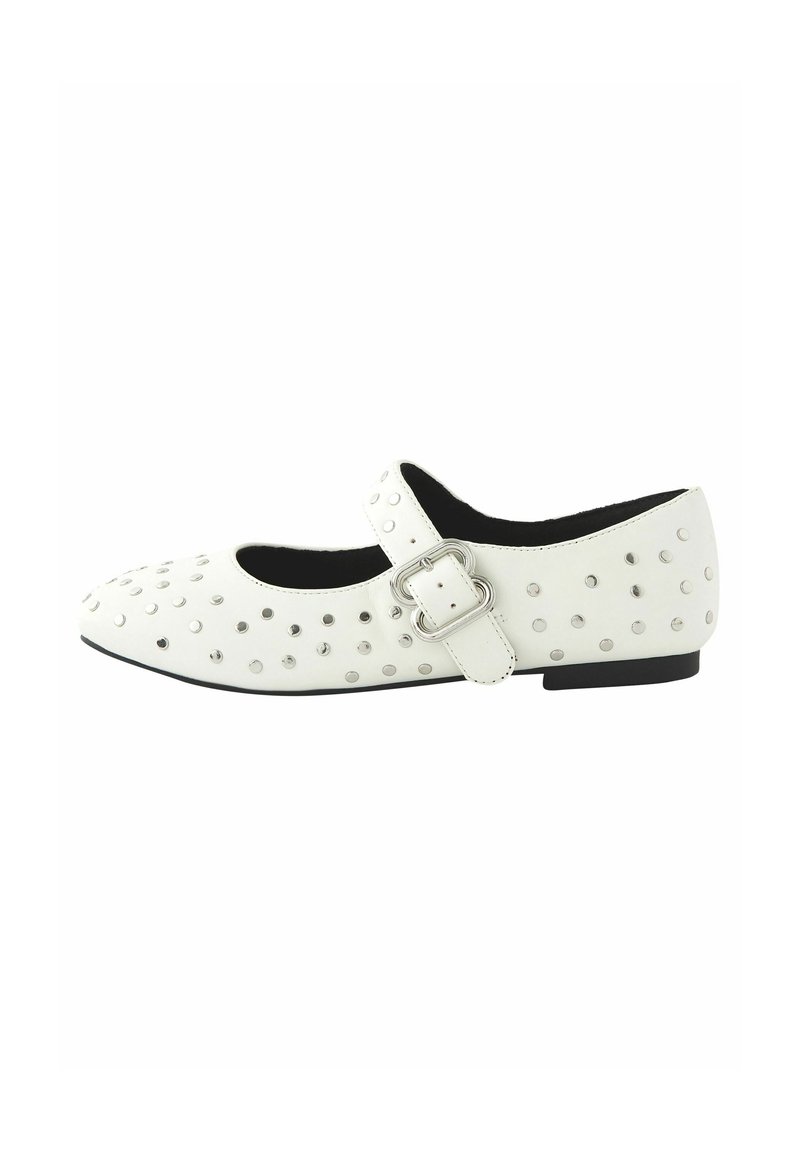 Next STUDDED MARY JANE - REGULAR FIT - Ballerinasko m/ rem - white