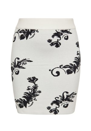 IZIA, IZIA ROCK - Pencil skirt - wollweiss schwarz