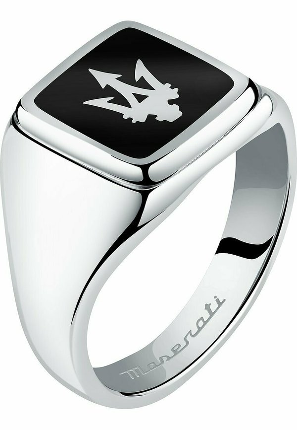 EMAILLE - Ring - schwarz silberfarben