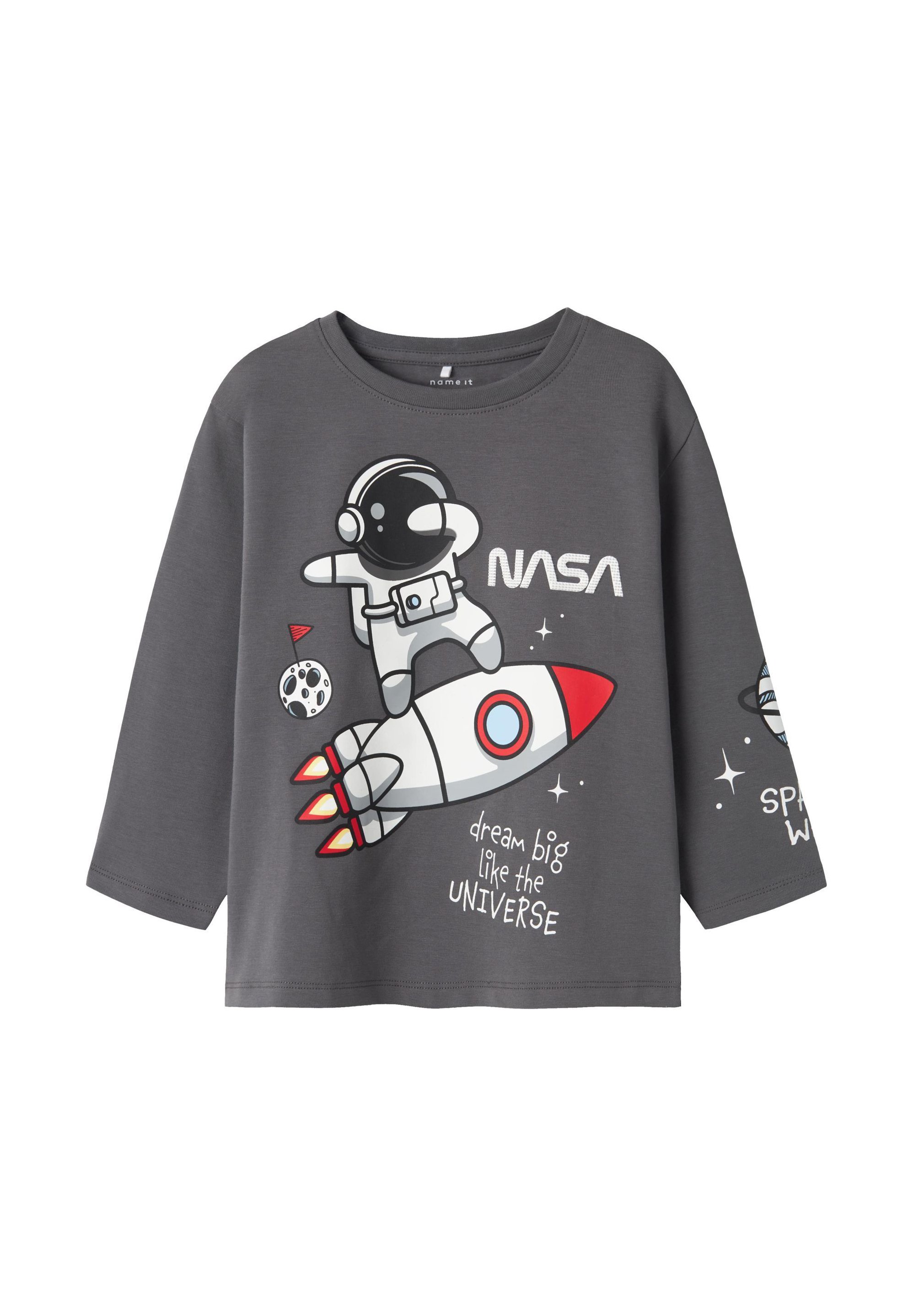 Name it NMMDALUM NASA Long sleeved top lava smoke/grey Zalando