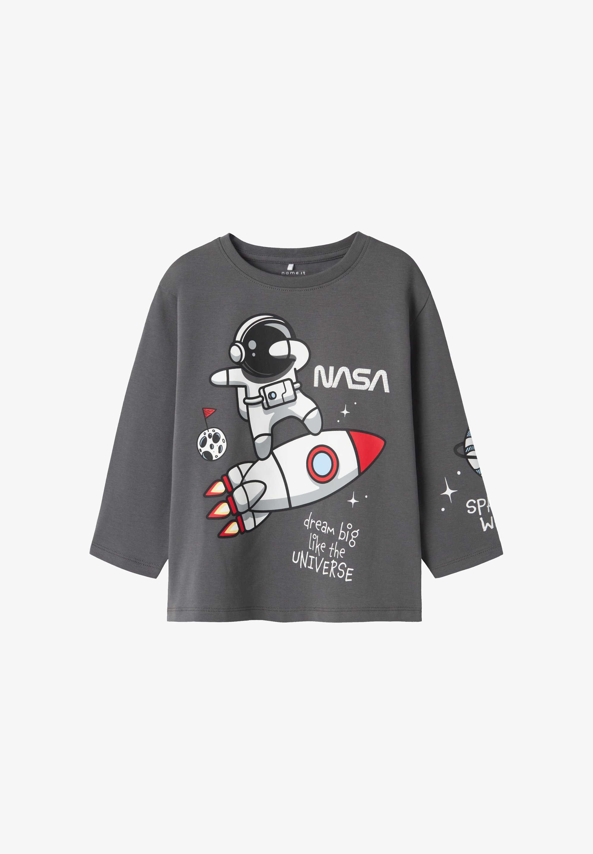 Name it NMMDALUM NASA Long sleeved top lava smoke/grey Zalando