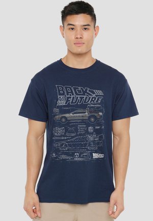 BACK TO THE FUTURE  SCHEMATIC - Print T-shirt - dark blue