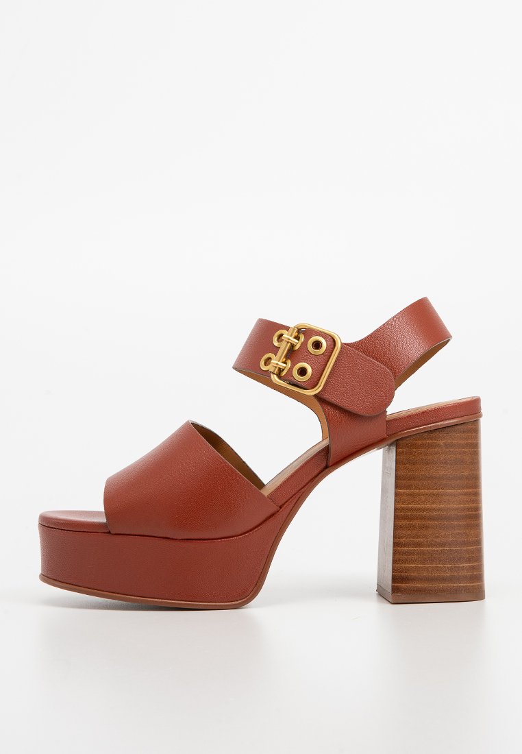 See by Chloé Sandalen met plateauzool bruin See by Chloé Sandalen met plateauzool bruin