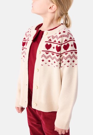 Petit Bateau PETIT CARDIGAN TRICOT JERSEY JACQUARD [93] - Cardigan - avalanche/amarante