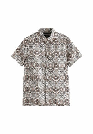 SHORT SLEEVE PRINTED REGULAR FIT - Ing - stone tile print