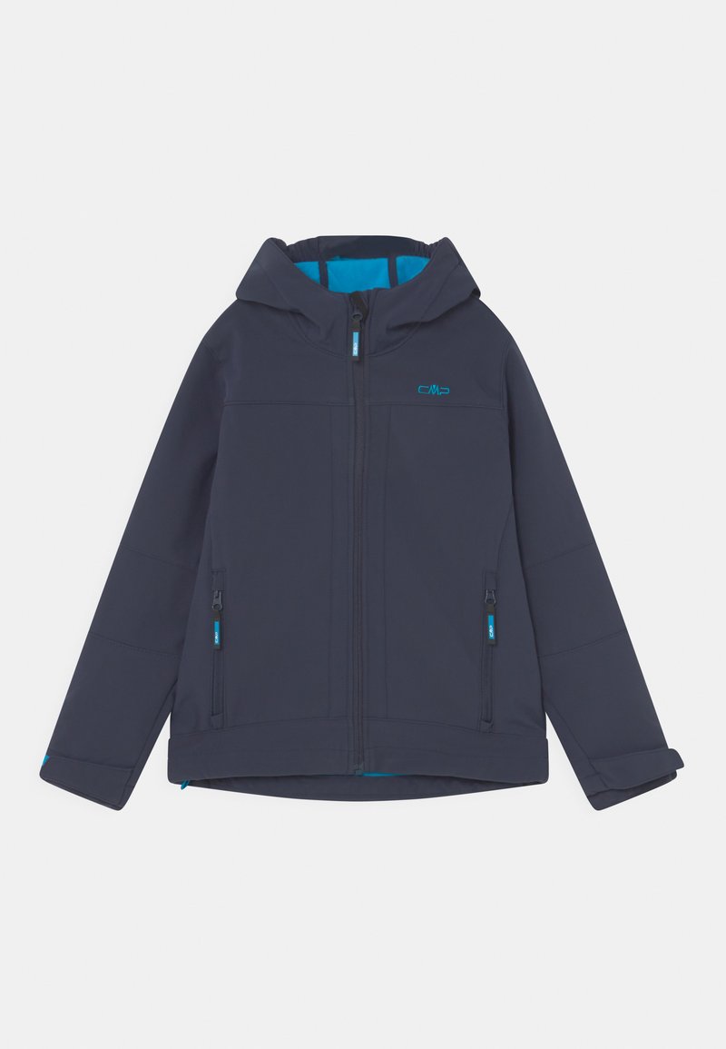 CMP KID JACKET FIX HOOD UNISEX - Soft shell jacket - blue danubio