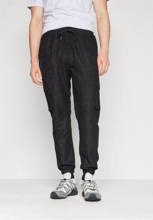 Brave Soul SUEDE - Cargobukser - black