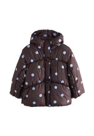 Next, SHOWER RESISTANT PADDED COAT - Talvitakki - chocolate brown polka dot