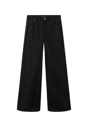 Vaqueros a campana - black denim
