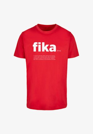 Mister Tee, FIKA DEFINITION - Print T-shirt - cityred