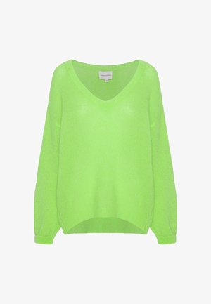 AMERICANDREAMS, SILJA - Πουλόβερ - lime green w turquoise letters love