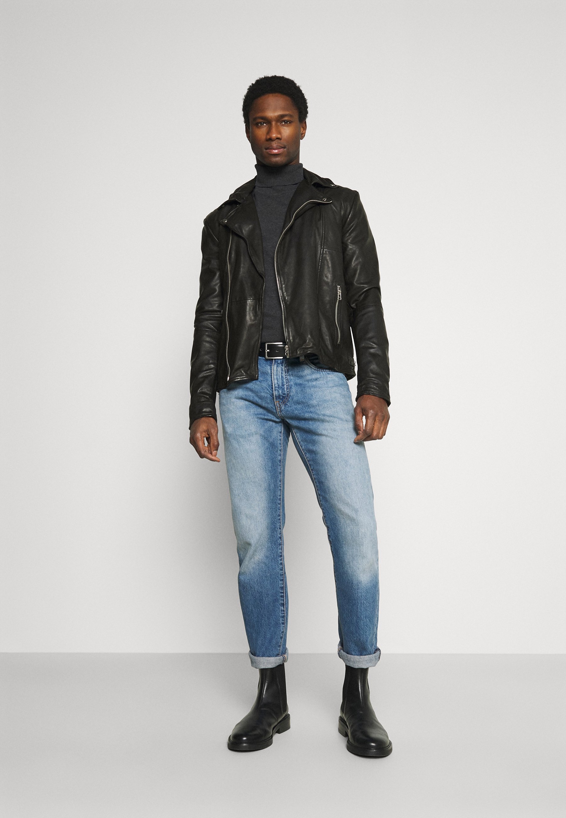 Goosecraft BERLINER BIKER - Leren jas - black/Zwart - Zalando.nl