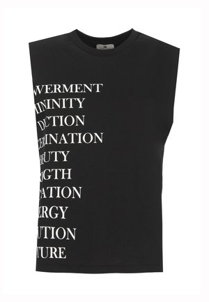 Elisabetta Franchi, CON LOGO - T-shirt con stampa - nero