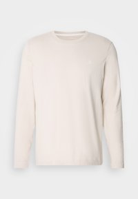LONG SLEEVE CREW NECK ICON CHEST PRINT - Top dugih rukava - gray silk
